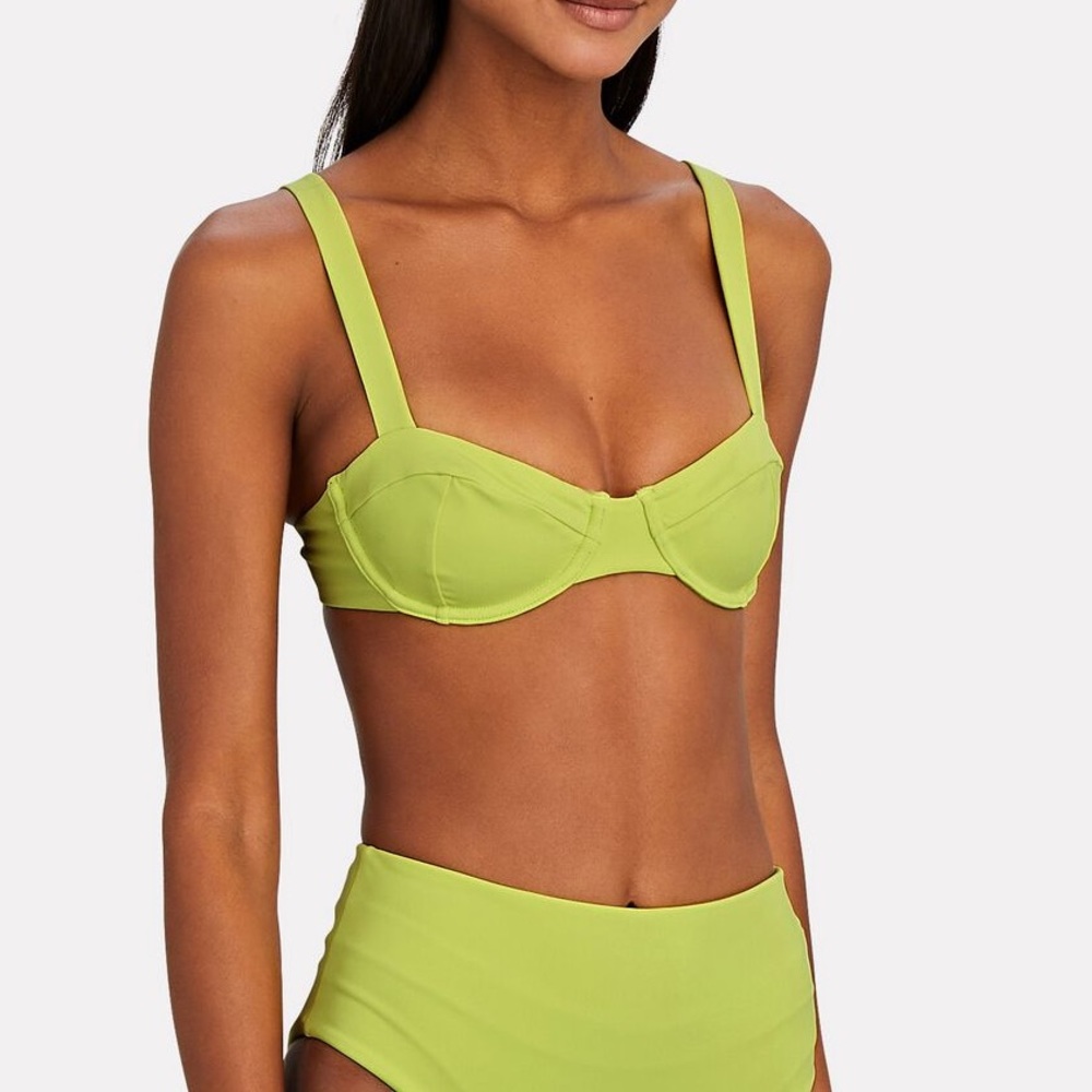 Jonathan Simkhai Lia Solid Bustier Bikini Top